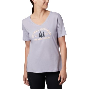 Columbia T-Shirt Dames, Mount Rose Relaxed Paars, 06UDZTYXF